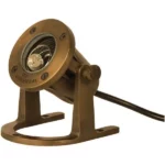 Universal Lighting Cast Brass Underwater Light with 25' Wire Lead (WL2100WB-25)