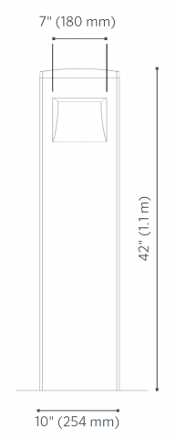 fx luminaire a br10 aluminum bollard pat a br10 dimension FX Luminaire A-BR10