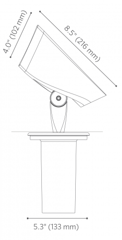 fx luminaire a ct4 aluminum up light lin a ct4 dimensions FX Luminaire A-CT4
