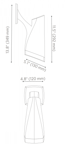fx luminaire a st5 aluminum down light l a st5 dimensions FX Luminaire A-ST5