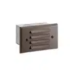 Vista 4242 4" Bronze Aluminum 2.5W 2950K LED Louvered Step Brick Light (SL-4242-Z-2.5-W-T3)