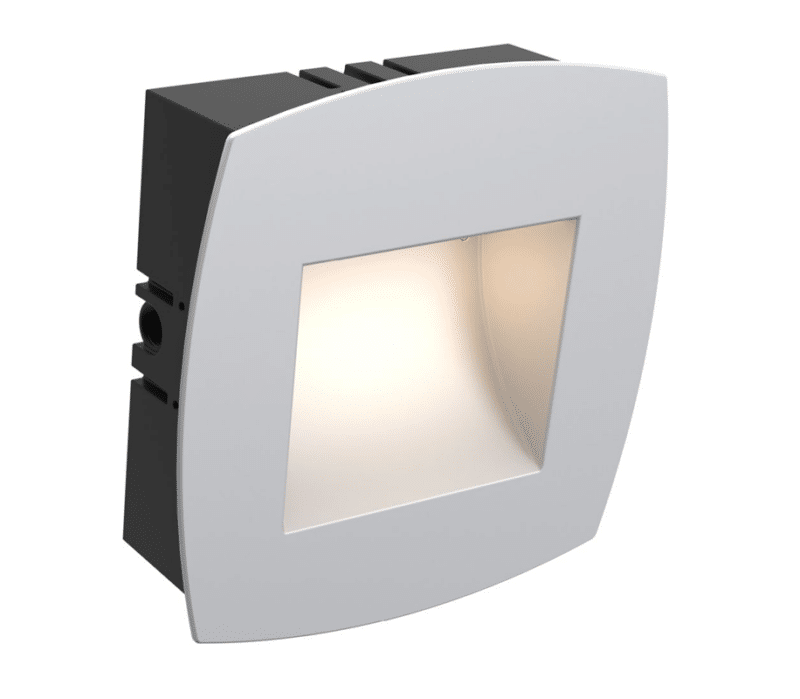 Lumascape Holm rNook 16 11 inch 120V Silver Recessed Wall Light with MKNOK16S Mounting Kit rNOK 16 SV L20K30 MD ES SV