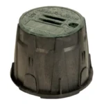 Rain Bird VB10RND 10 in. Round Black Irrigation Valve Box with Green Lid (A11450)