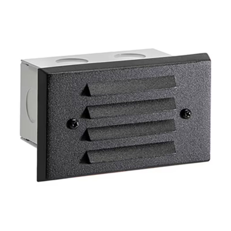 Vista 4242 4" 1.5W Black Aluminum Louver Step Light (SL-4242-B-150-W-G4)