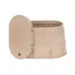 10 x 14 in. Tan Oval Valve Box with Tan Lid