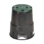 Oldcastle Precast 708 Carson 6 in Black Round Valve Box with Green Lid
