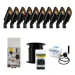 FX Luminaire Cora 10 Piece CA-51 Landscape Lighting Accent Up Light Kit, Black Finish, Wi-Fi Control (FX-10-KIT-CA-SMART-WIRE)