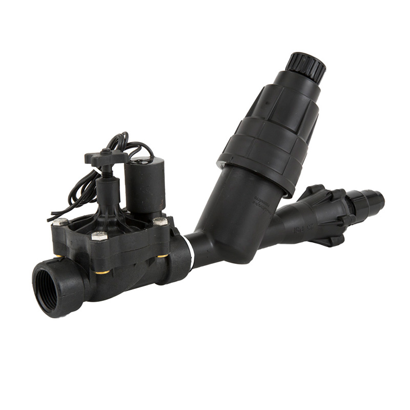 1 in. In-Line Plastic Electric Valve with AC Solenoid and Drip Zone 150-Mesh Filter (DRIPW/VAL)