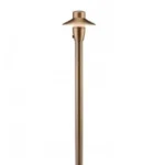FX Luminaire C-PL4-LED20W-18R-AB Path Light 4-Inch Hat 18-Inch Riser Antique Bronze