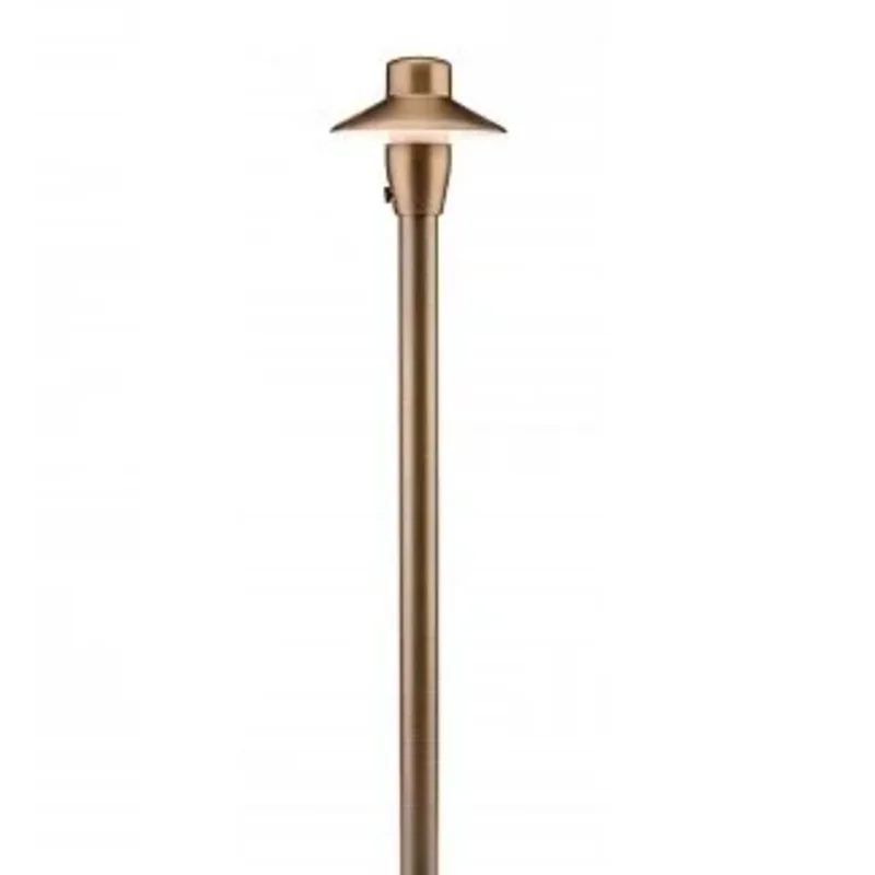 FX Luminaire C-PL4-LED20W-18R-AB Path Light 4-Inch Hat 18-Inch Riser Antique Bronze