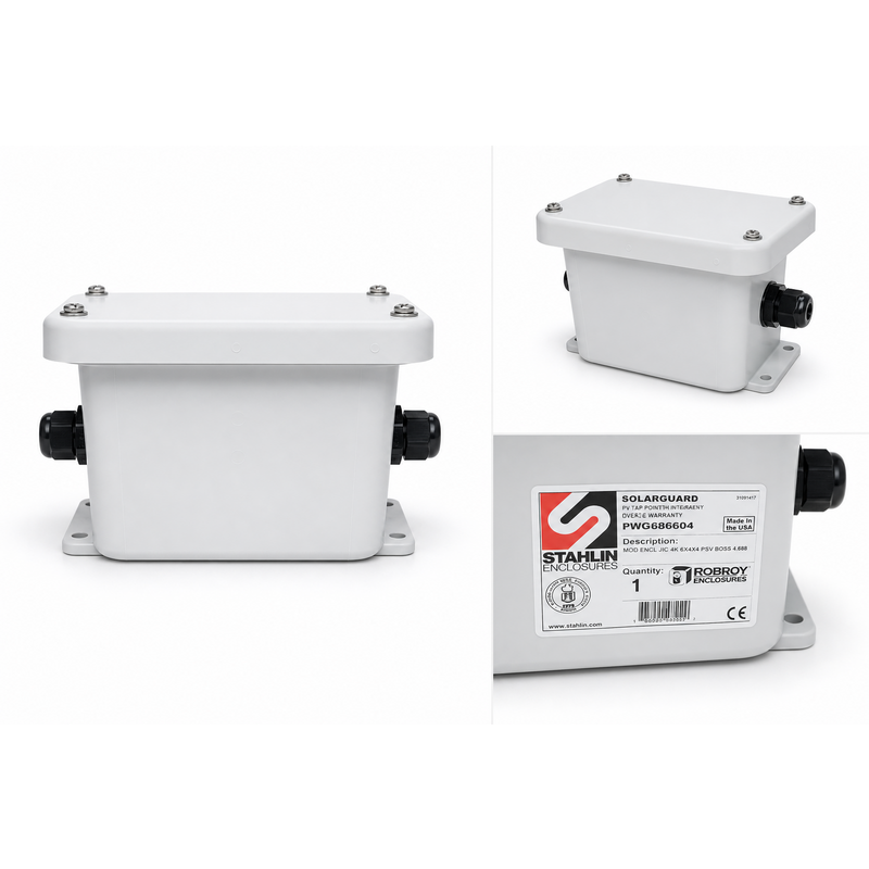 Stahlin SolarGuard 6x4x4 NEMA 4X Fiberglass Junction Box (DWG6866604)