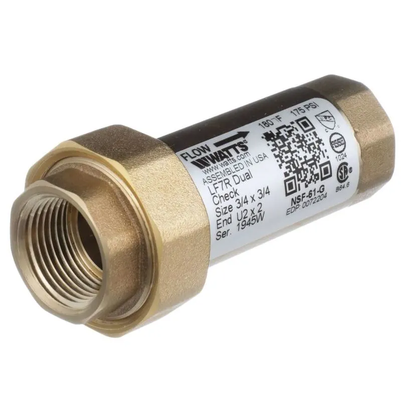 Watts Regulator 72204 3/4 x 3/4 IN Lead Free Residential Dual Check Valve Backflow Preventer (0072204)