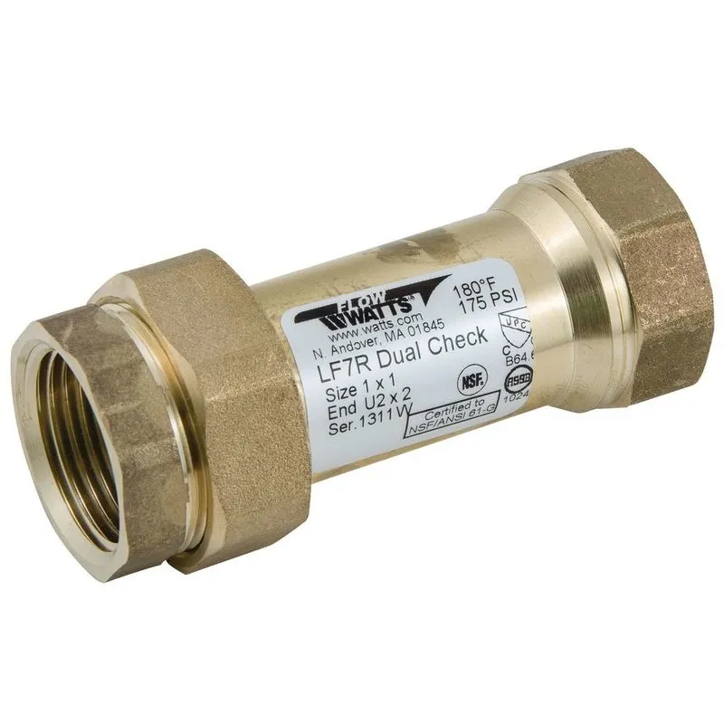Watts Regulator 72205 1 x 1 In Lead Free Residential Dual Check Valve Backflow Preventer (0072205)