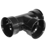 ADS Tee, Bell-End HDPE Dual Wall Soil Tight Straight N-12, Black 6" | DFD661ST (0661ST)