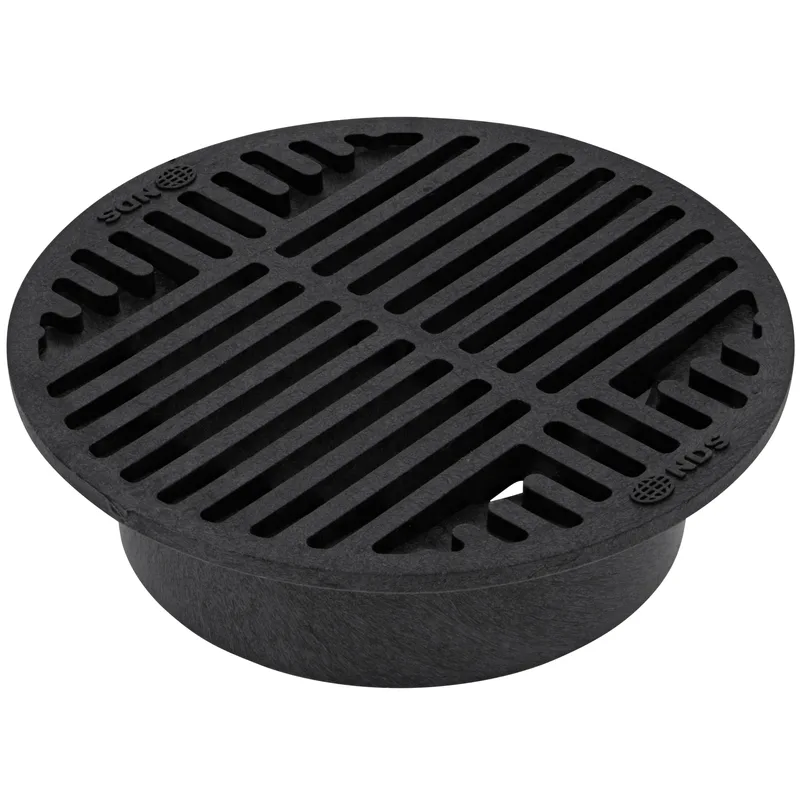 National Diversified Sales Inc 8 in Round Drain Grate Black (10)