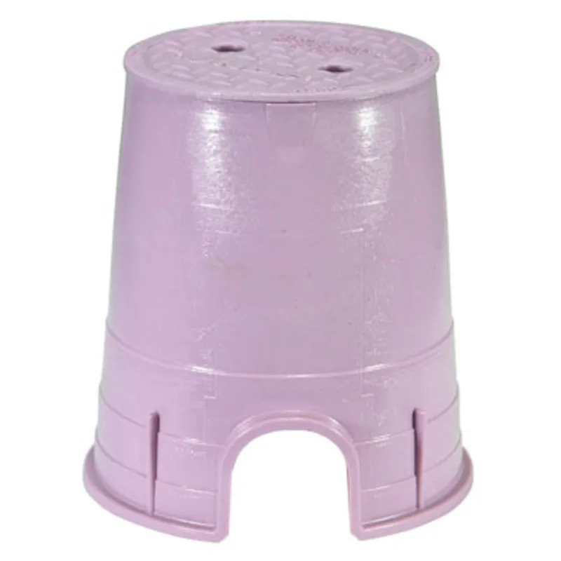 NDS Standard 6" Round Overlapping Valve Box, HDPE, Purple (107PBCR)