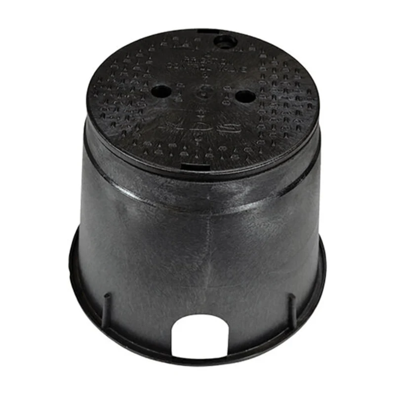 NDS Standard 10" Round Overlapping Valve Box, Polypropylene/HDPE, Black (111BC BLK)