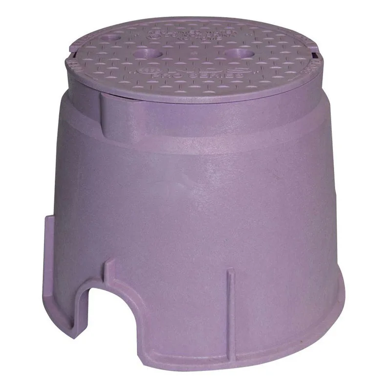 NDS Standard 10" Round Overlapping Valve Box, Polypropylene/HDPE, Purple (111PBCR)