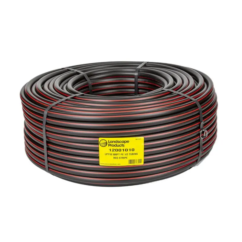 Landscape Products Tolleson LP710 1/2 in Red Stripe Drip Tubing - 500 ft Roll (11200020)
