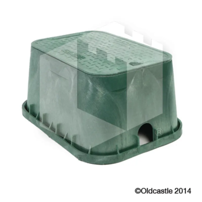 Carson 1220 Valve Box 20" x 12" 12" Deep T-Lid HDPE Black (12201030)
