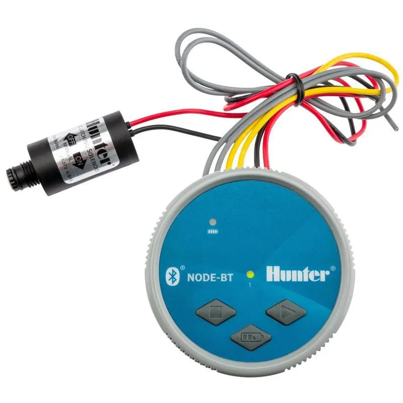 Hunter Irrigation NODE-BT-100 NODE Bluetooth 1 Station Battery Operated - with Solenoid (147890)