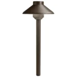 Kichler 15820 Stepped Dome Path Light, Textured Architectural Bronze, Integrated LED, 2700K, Aluminum (15820AZT27)