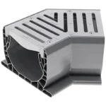 NDS Spee-D 45° Elbow Channel Drain w/ Gray Grate (2301)