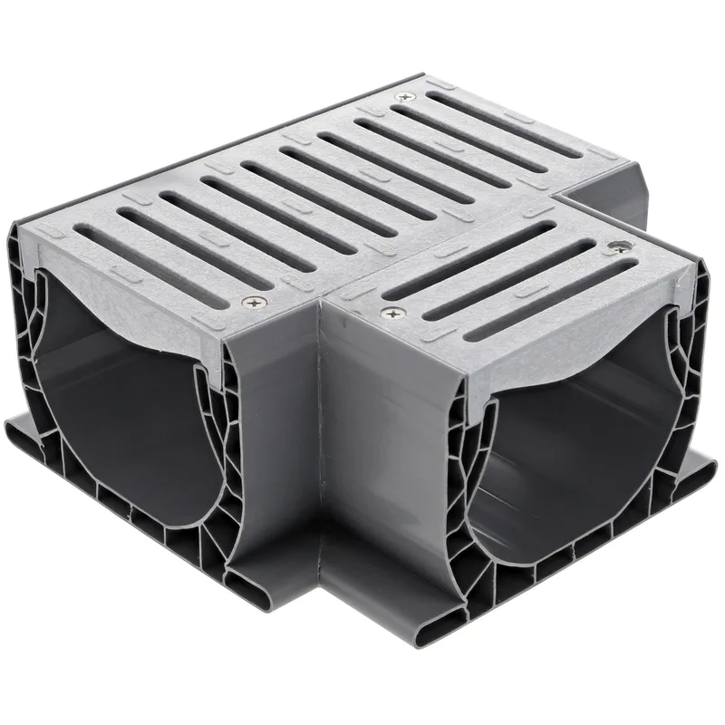 NDS Spee-D Tee Channel Drain w/ Gray Grate (2371)