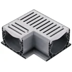 NDS Spee-D 90° Elbow Channel Drain w/ Gray Grate (2381)
