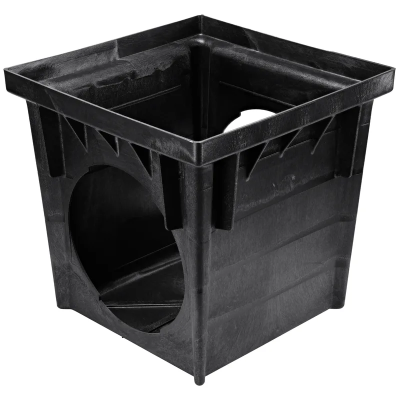 NDS 24 in One-Piece Catch Basin w/ 2 Openings Black (2400)