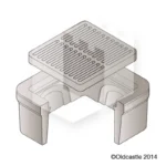 Oldcastle Infrastructure V24 Meter Box Cast Iron Drain Grate (3001200)