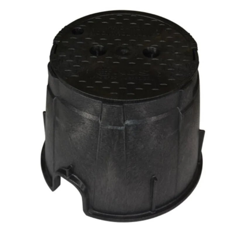 NDS Pro-Spec 10" Round Valve Box Overlapping HDPE Black (311BCBLK)
