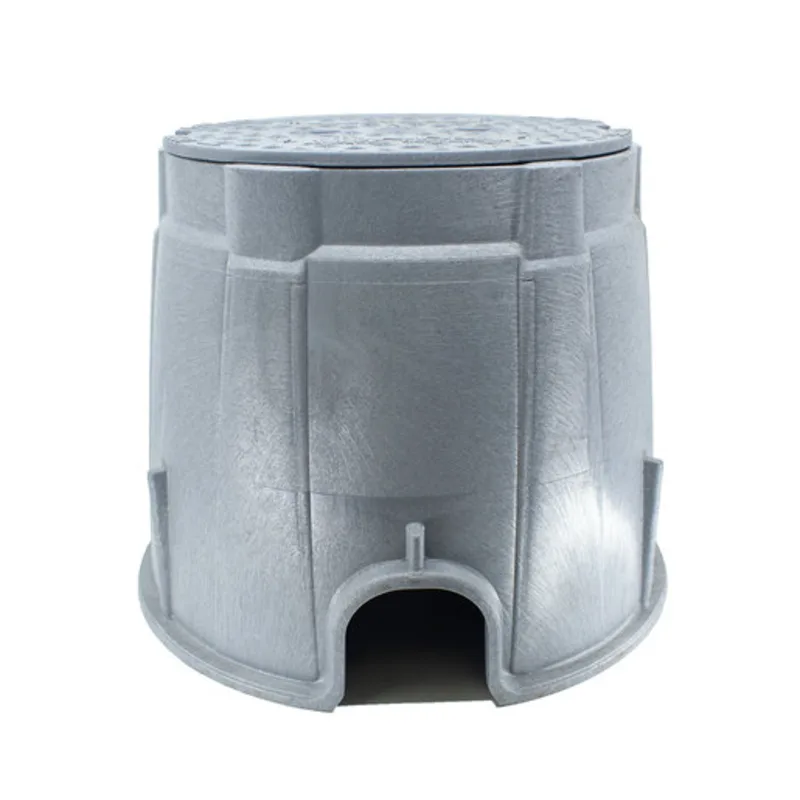 NDS Pro-Spec 10" Round Valve Box Overlapping HDPE Gray (312BC ELEC)