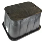 NDS Pro-Spec Valve Box 19" x 14" 12" Deep Overlapping Bolt-Down Lid Black/Black (313BCBBLK)