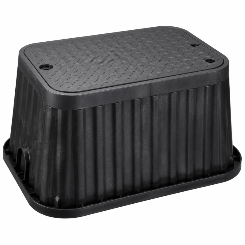 NDS Pro-Spec Valve Box 20″ x 13″ 13″ Deep Overlapping Lid Black/Black (318BCBRBLK)