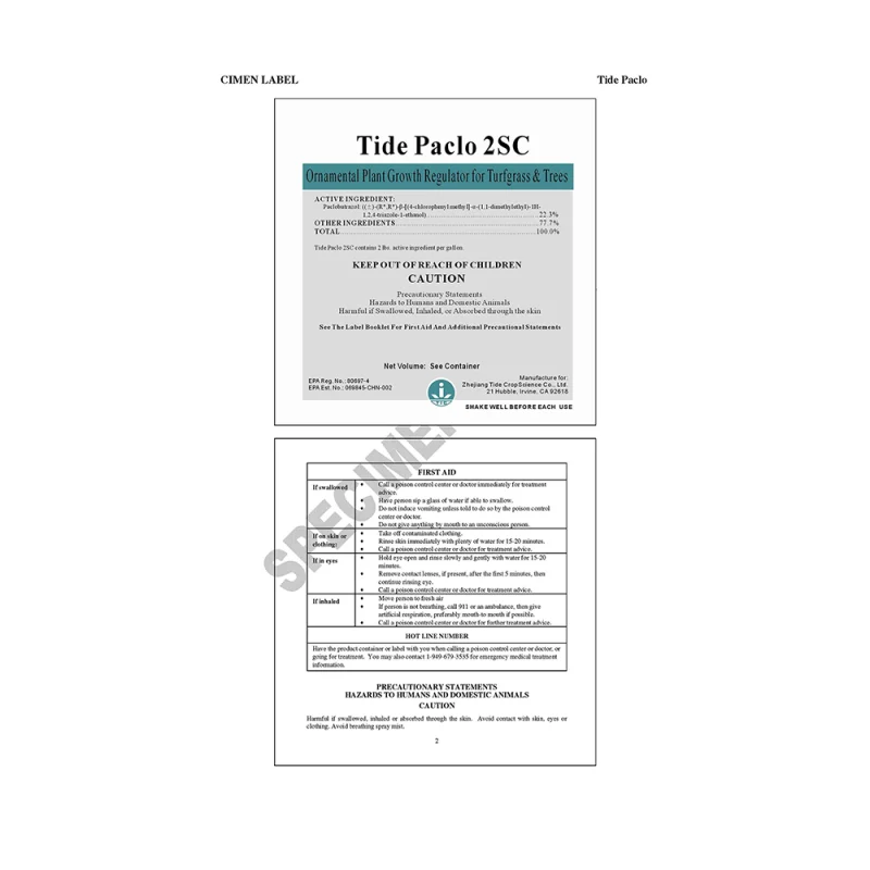 Control Solutions Inc Tide Paclo 2SC Plant Growth Regulator - 1 gallon Bottle (83014036)