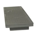 NDS Dura Slope 2' x 6" Rectangular Channel Drain Grate, Light Gray Perforated (DS-670)