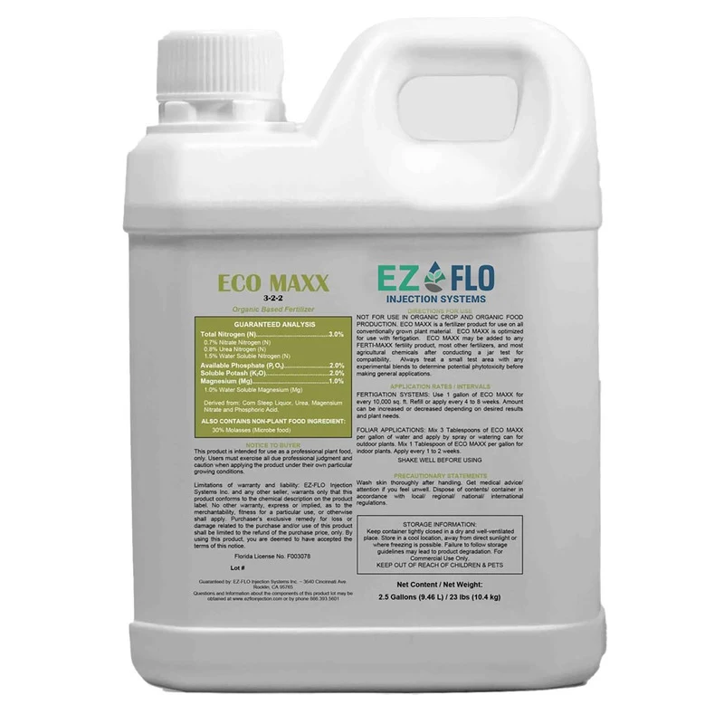 ECO MAXX Organic Based Fertilizer with Humic & Fulvic 3-2-2 - 2.5 gal (ECO MAXX - 2.5)