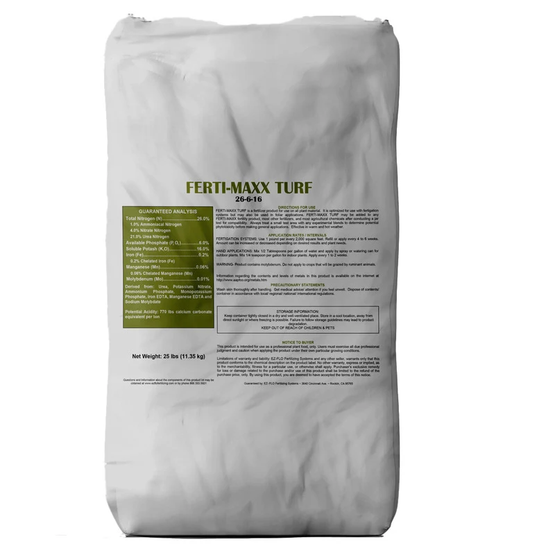 EZ FLO Ferti-Maxx Fertilizer 26-6-16 Granular, 25 lb (FM TURF - 25)