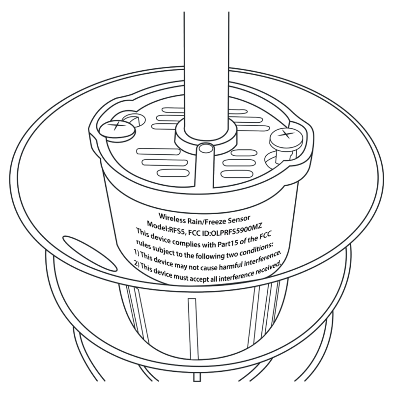 Weathermatic Rain & Freeze Sensor Wireless Tee Mount (RFS5)