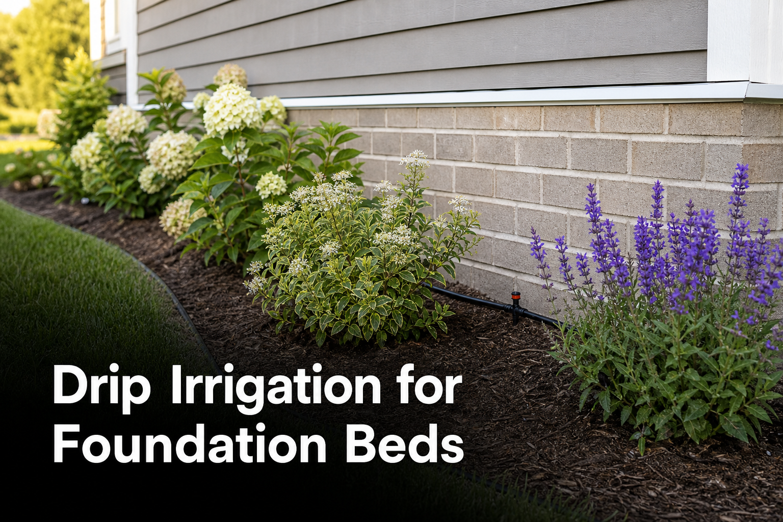 Drip irrigation conversion foundation beds design guide 2026