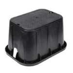 NDS Pro-Spec Valve Box 19" x 14" 12" Deep Overlapping Bolt-Down Lid Black/Black (313BCBRBLK)