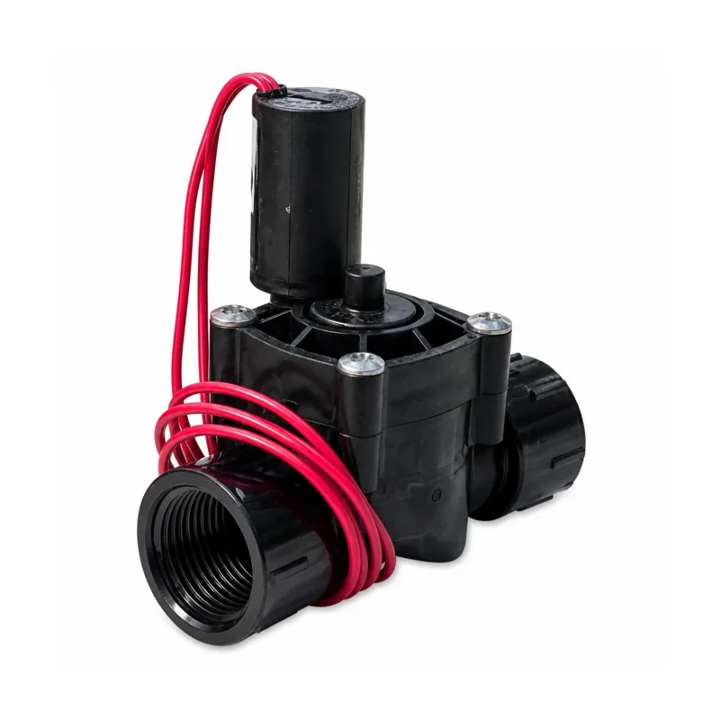 Hunter HPV-100-G-NI 1 inch globe valve, three-quarter studio view on white — drop-in replacement for existing HPV-100G systems