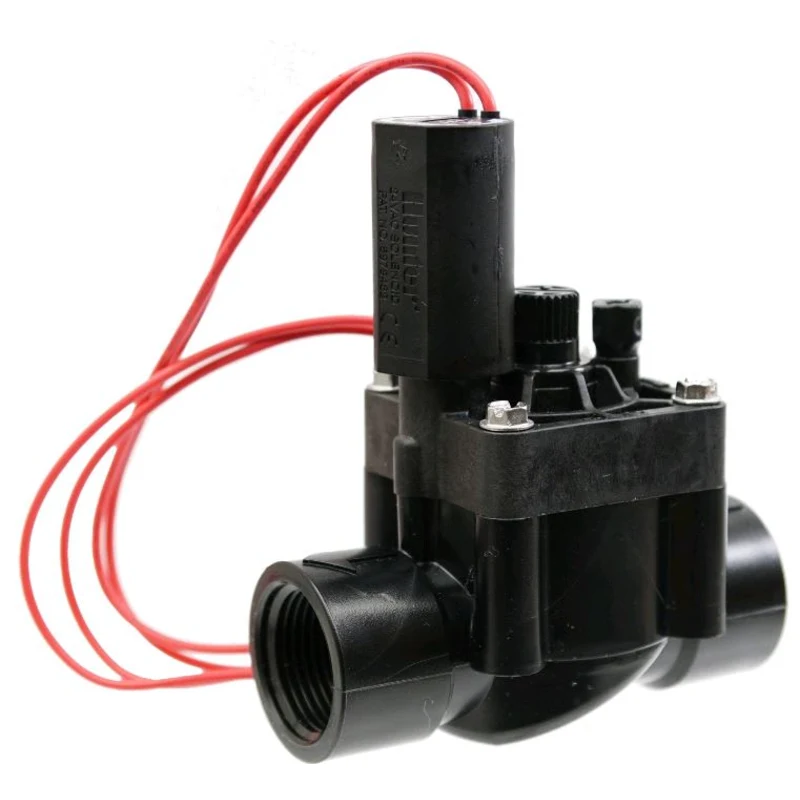 Hunter PGV-101G 1 inch globe valve with flow control, FNPT, white background