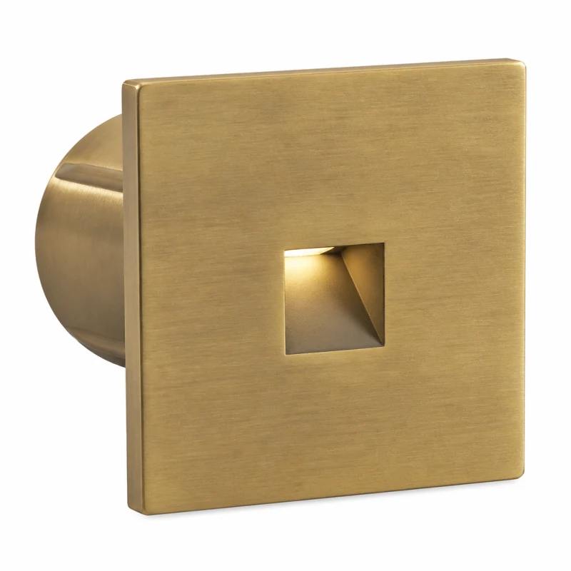 Holm rEcho-8 Square Recessed ZDC Brass — Clearance (RECH8-ZDC-SQ-BS-CLR)
