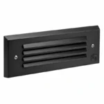 Vista 4246 9" Black Die-Cast Brass 5W 3000K LED Surface Mount Louvered Step Light (SM-4246-B-5-W)