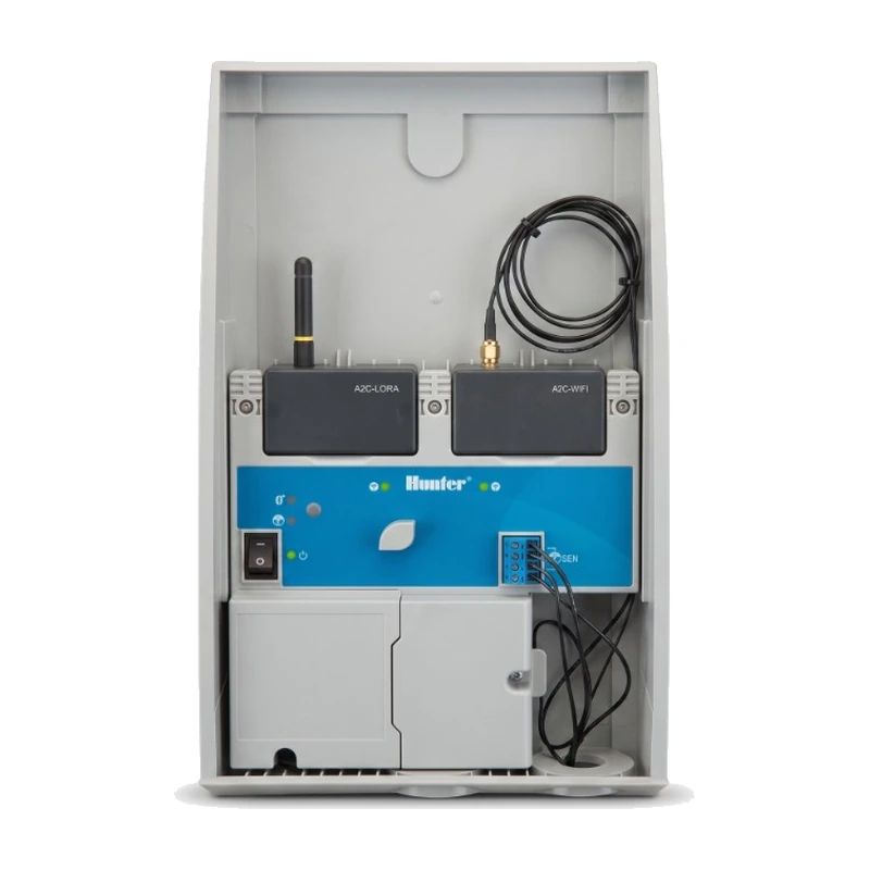 Hunter SkyCommand UCH interior with A2C-LORA and A2C-WIFI modules installed