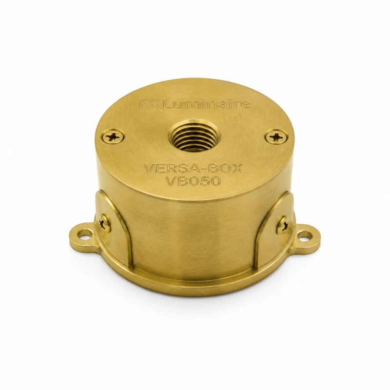 FX Luminaire Versa Box 1/2 in Brass — Clearance (VB050BS-CLR)