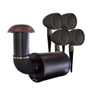 TruAudio Outdoor Audio Systems — Landscape Speakers, Kits & Burial Subs 18 TruAudio UltraScape kit with burial subwoofer and four satellite speakers