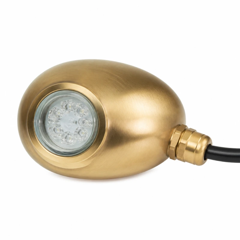 Holm uPebble-7 Underwater Light Natural Brass ZDC — Clearance (uPBL7-ZDC-BS-CLR)